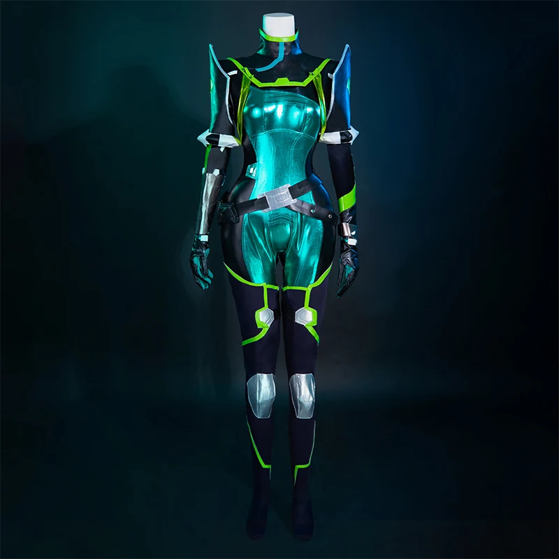 ROLECOS-Viper Cosplay Fato Para Mulher, Uniforme De Combate, Roupa De Festa De Halloween, Jogo Valorant, Verde, Em Estoque