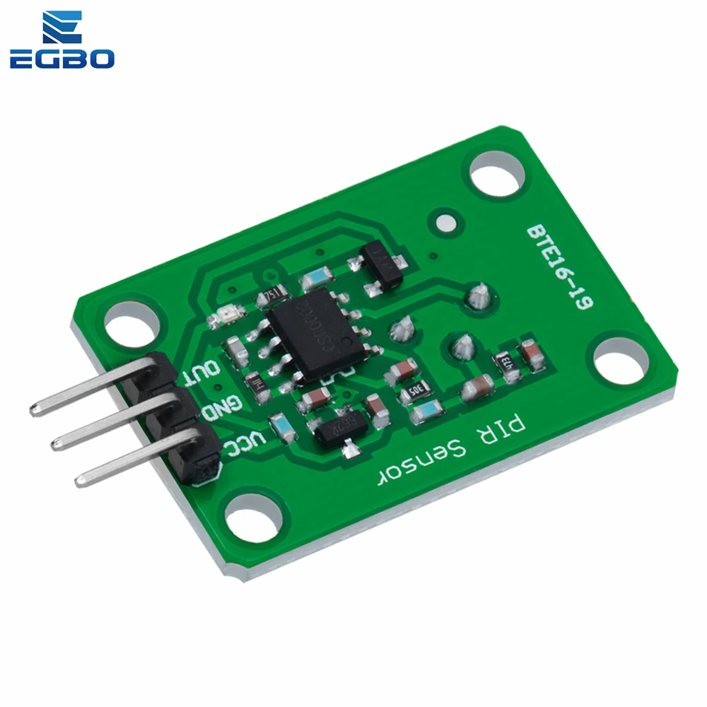 EGBO Pyroelectric Infrared Sensor for Arduino MCU Board Module, Human Body Detecting, PIR Motion Sensor, 120 Degree