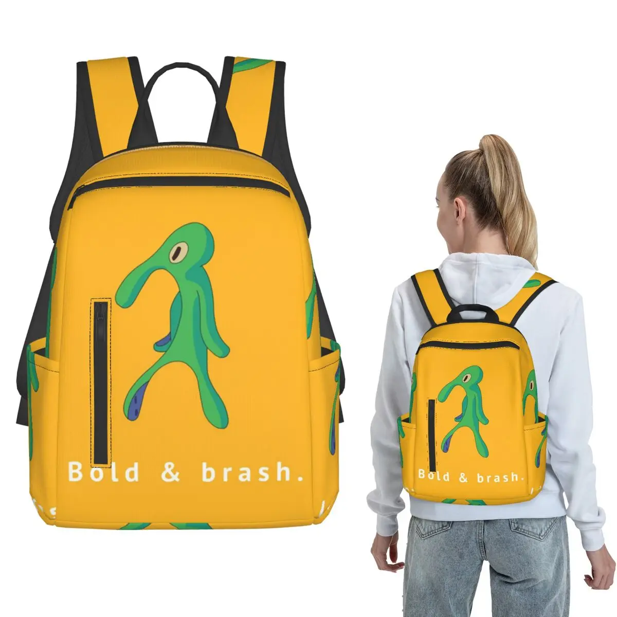 

Bold And Brash Backpack Large Capacity Kids BookBag School Bag Shoulder Bags for Men Women