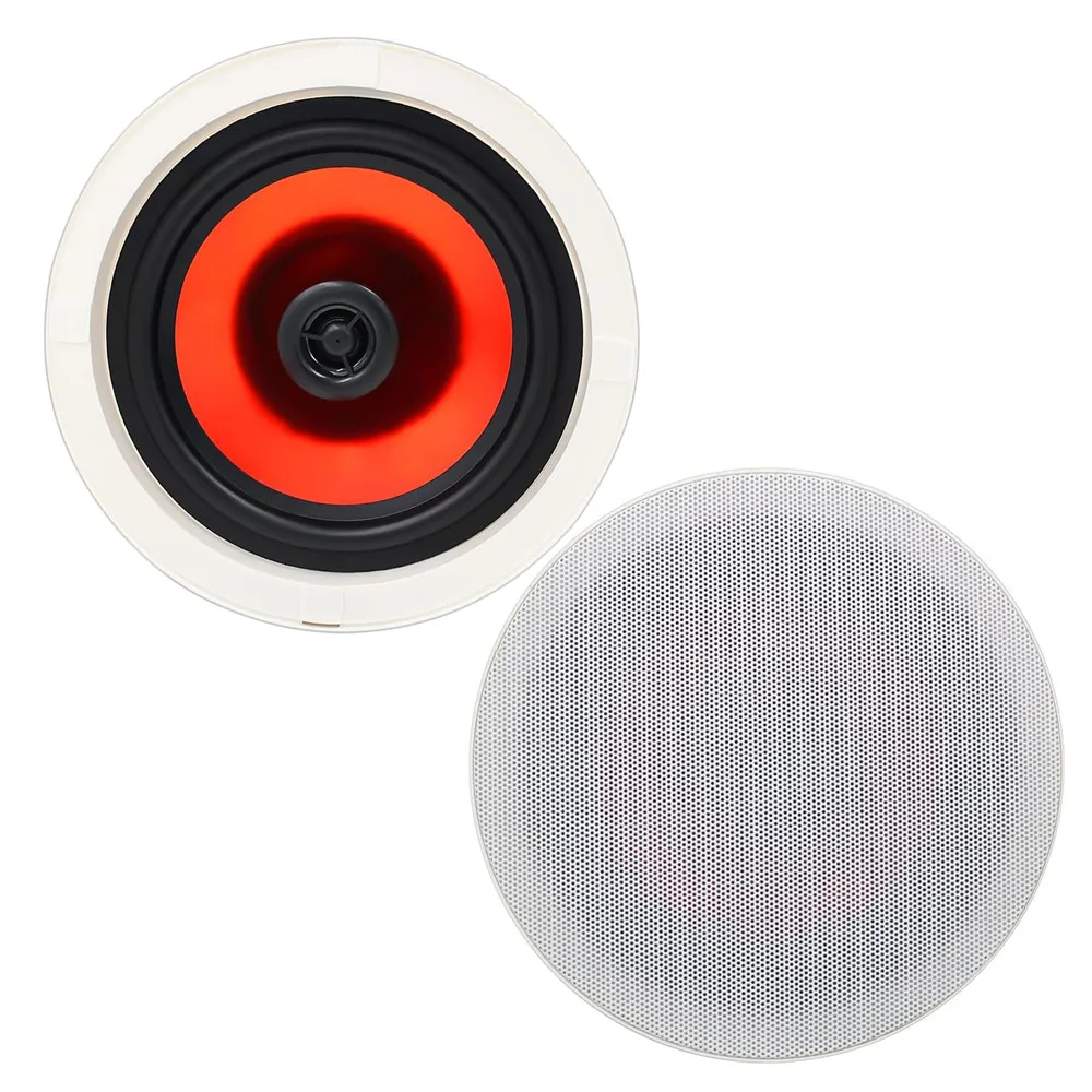 

Herdio 6.5” Flush Mount In-Ceiling Speakers 2-Way Passive Speaker System 300 Watts Great For Humid Indoor Outdoor Bathroom