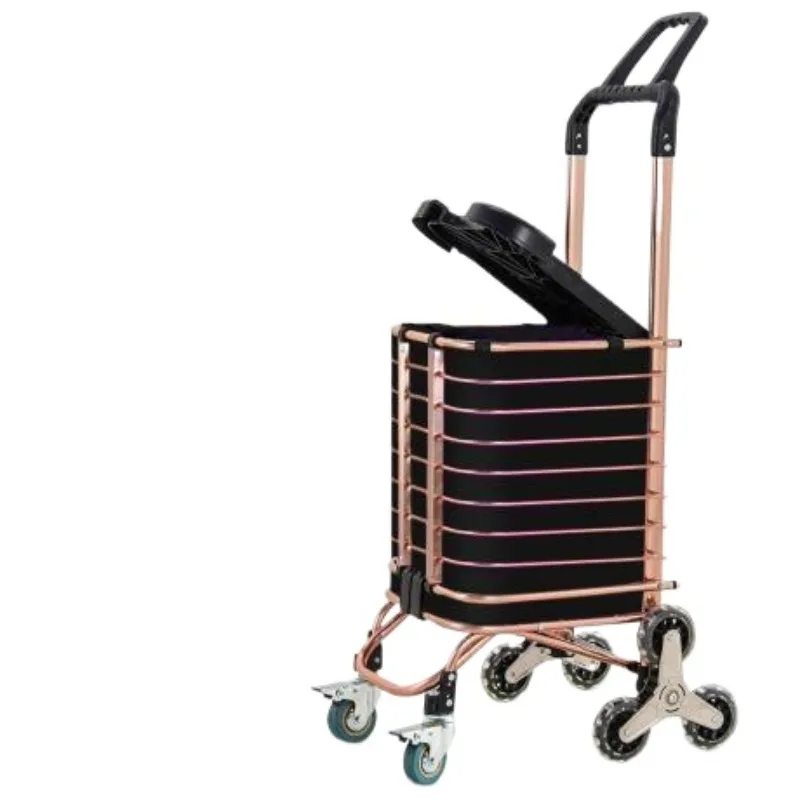 Shopping cart, small pull cart, can climb stairs, folding hand-pulled cart