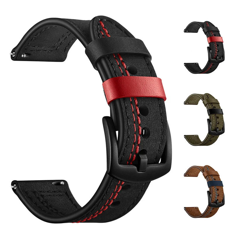 Leather Watchband For Honor Watch GS Pro Strap Smartwatch Bracelet For Huawei Honor Watch GS Pro Band Quick Replaceable Correa