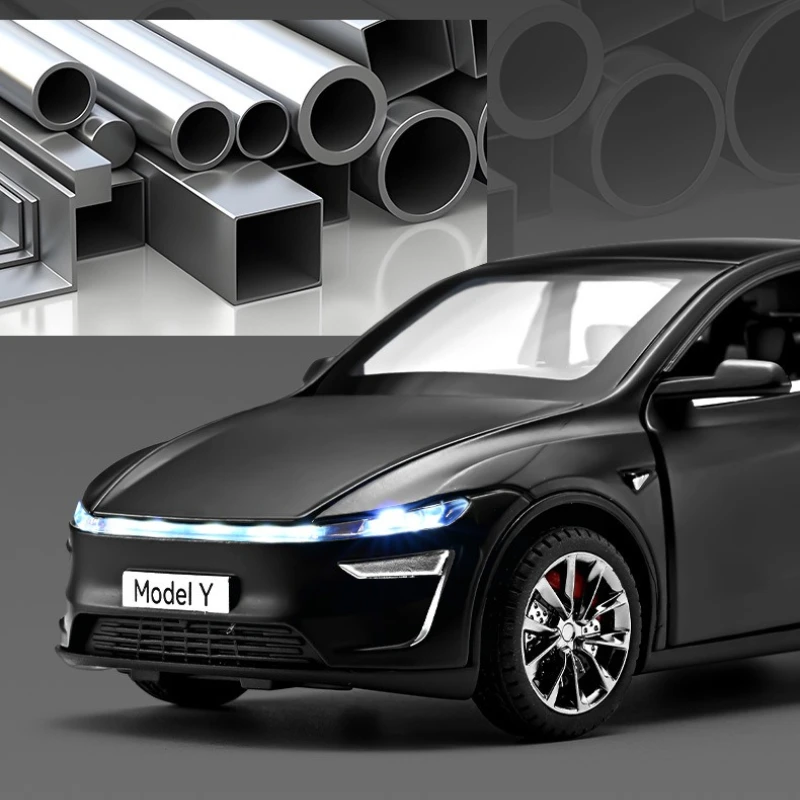 1:32 2025 Nieuwe Model Y Nieuwe energie SUV Diecast Auto Metalen Model Met Licht En Geluid Trek auto Legering speelgoed Collectie Voor Geschenken