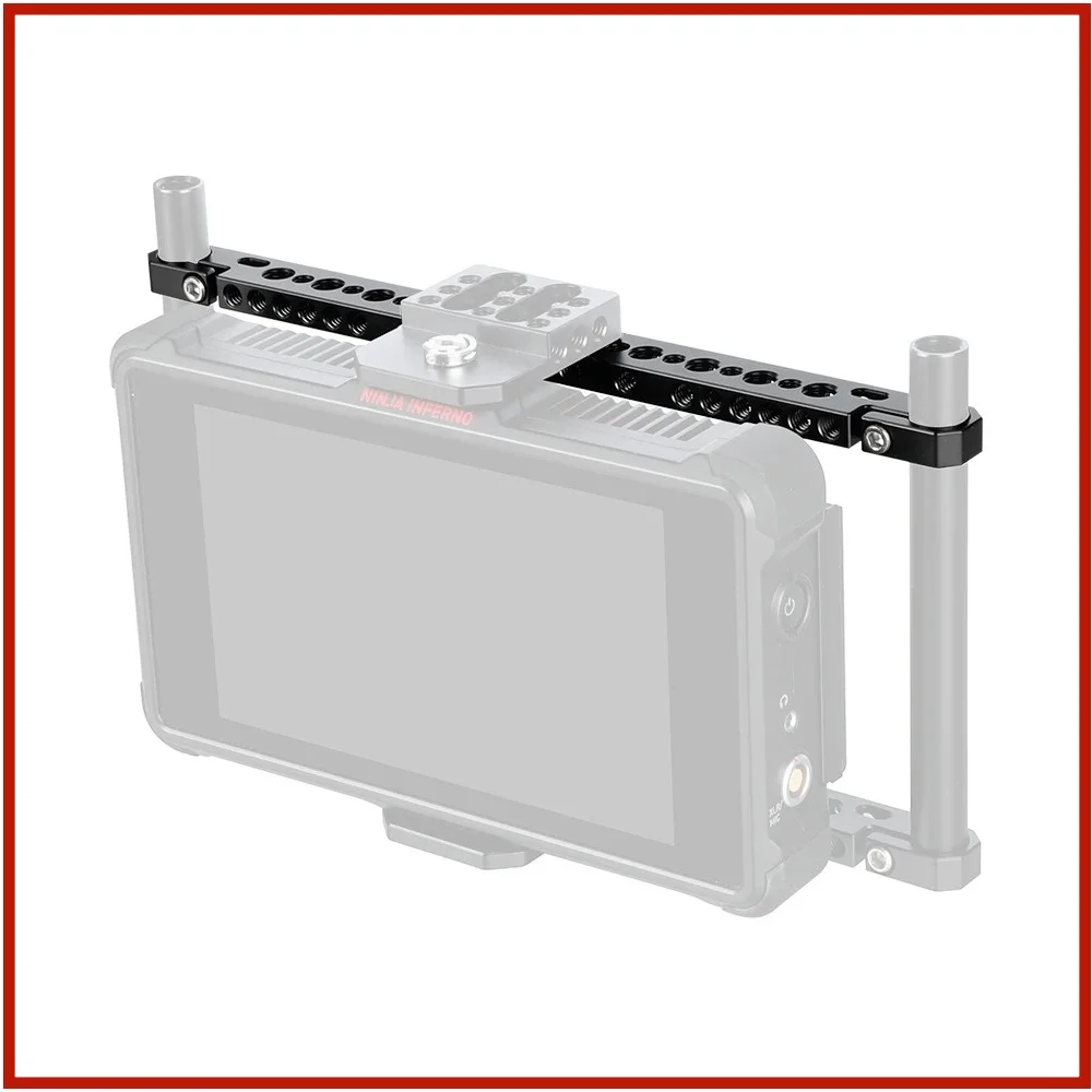 Barra de queso para cámara CAMVATE de 270mm de largo con adaptador de abrazadera de varilla de 15mm y puntos de montaje de 1/4 "y 3/8" para cámara DSLR/plataforma de jaula de Monitor