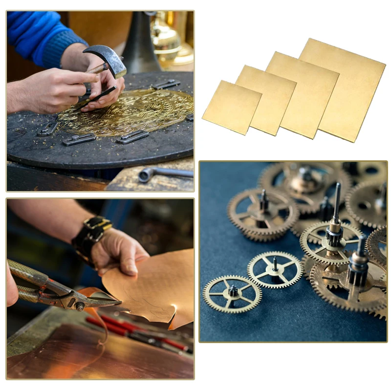 1pcs Brass Sheet Thickness 0.5/0.6/0.8/1/1.5/2/2.5/3/4/6/8mm Brass Plate Cutting CNC Frame Model Mould DIY