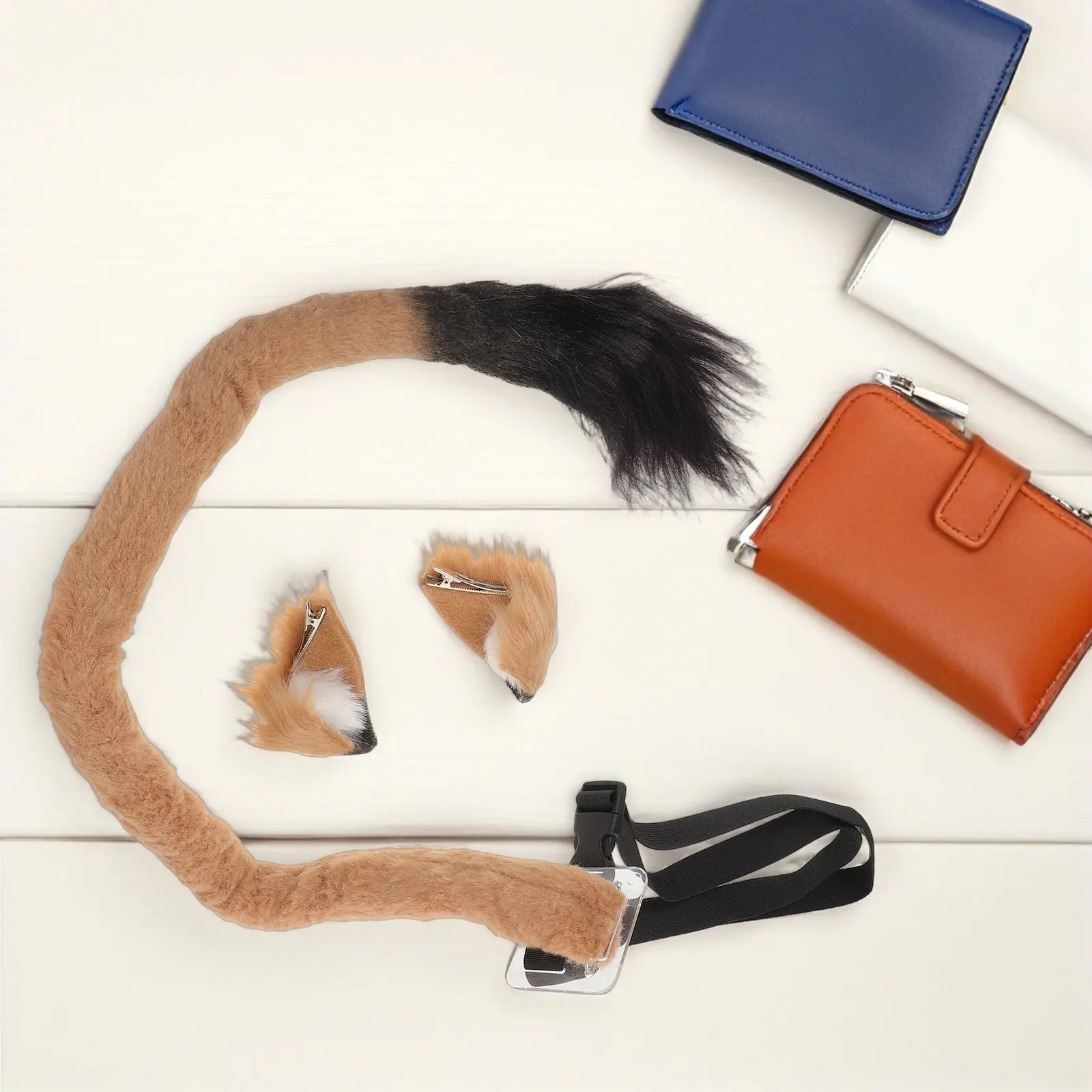 1 Set Löwen-Kostüm-Zubehör: Tierohren, Haarspange, Schwanz, verstellbare Taillenschnalle für sicheren Halt – perfekt für Halloween-Partys und Karneval-Verkleidungen