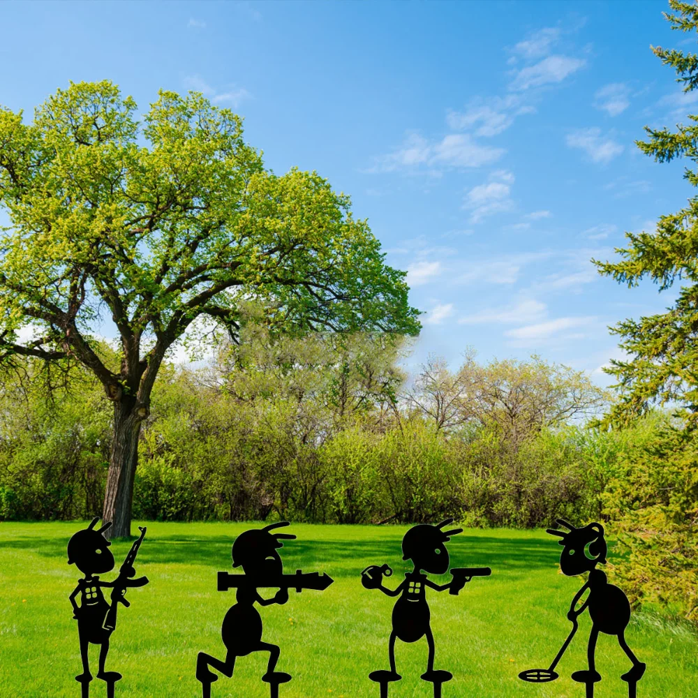 Metal Garden Ants Outdoor Decor Beautiful Ornaments for Lawn and Backyard Ideal for Charming Gardening Accents in Your Space