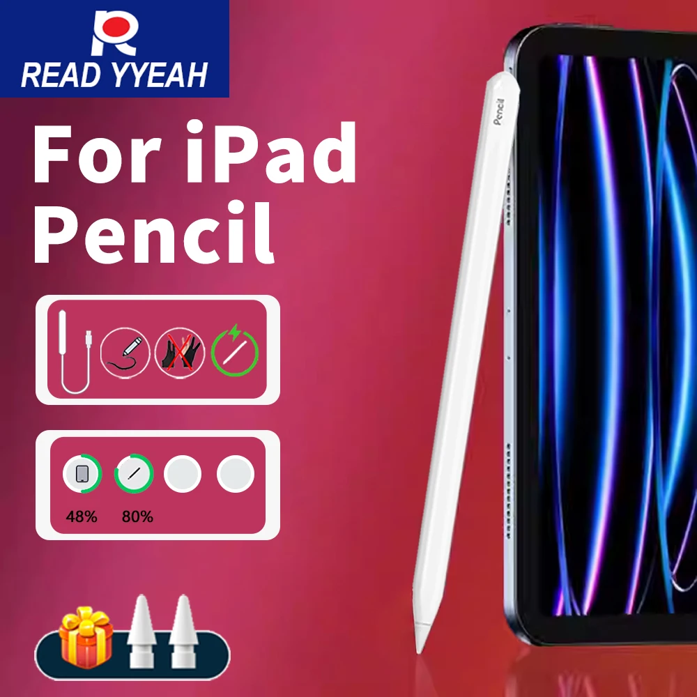 

2025 New Stylus For iPad Pencil 2 Magnetic Wireless Charging for iPad a16 11th 10th Gen Pro 12.9 Pro 11 Air 4 5 Mini 6 Touch Pen