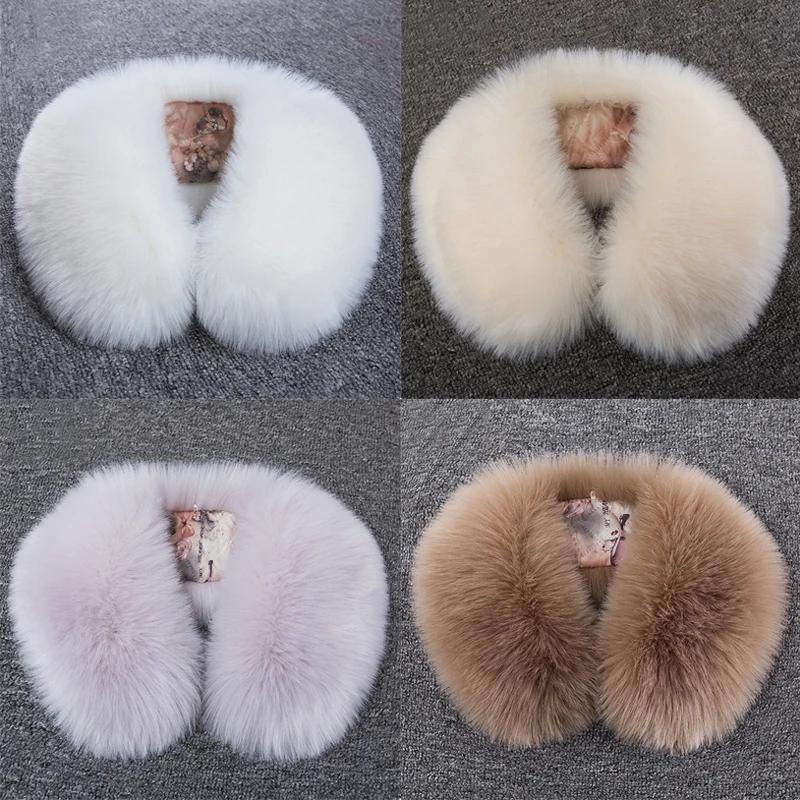 Winter Faux Fur Scarf Soft Imitation Fur Collar Jacket Coat Hat Decor Multicolor Strip Soft Hood Fur Collars Shawl Warm Scarves