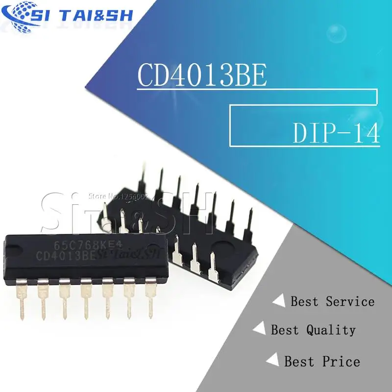 10PCS CD4013BE DIP-14 CD4013 DIP new and original IC