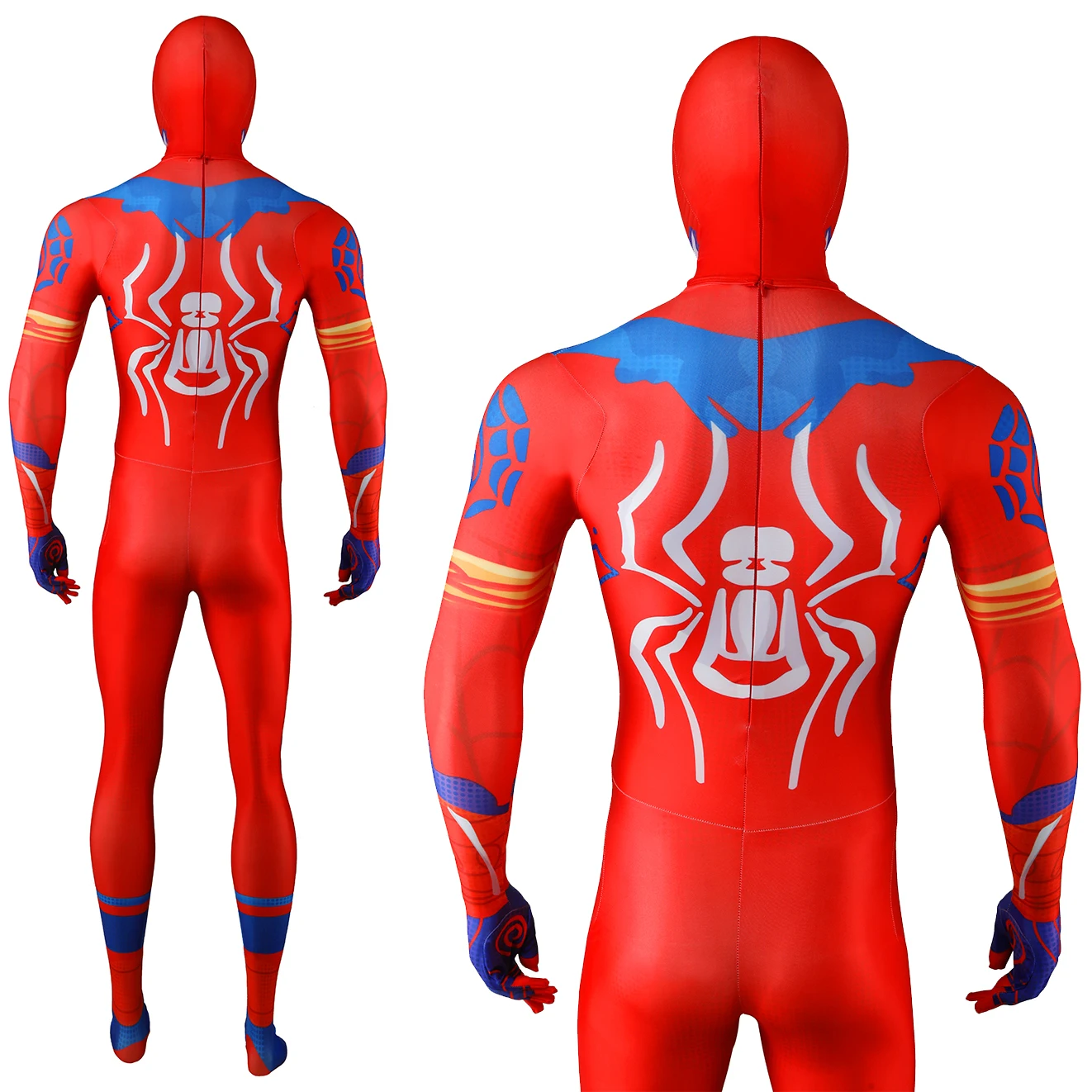 SpiderMan Indie przebranie na karnawał superbohater Pavitr Prabhakar pająk elastan Disfraces body Zentai stroje kostium na Halloween