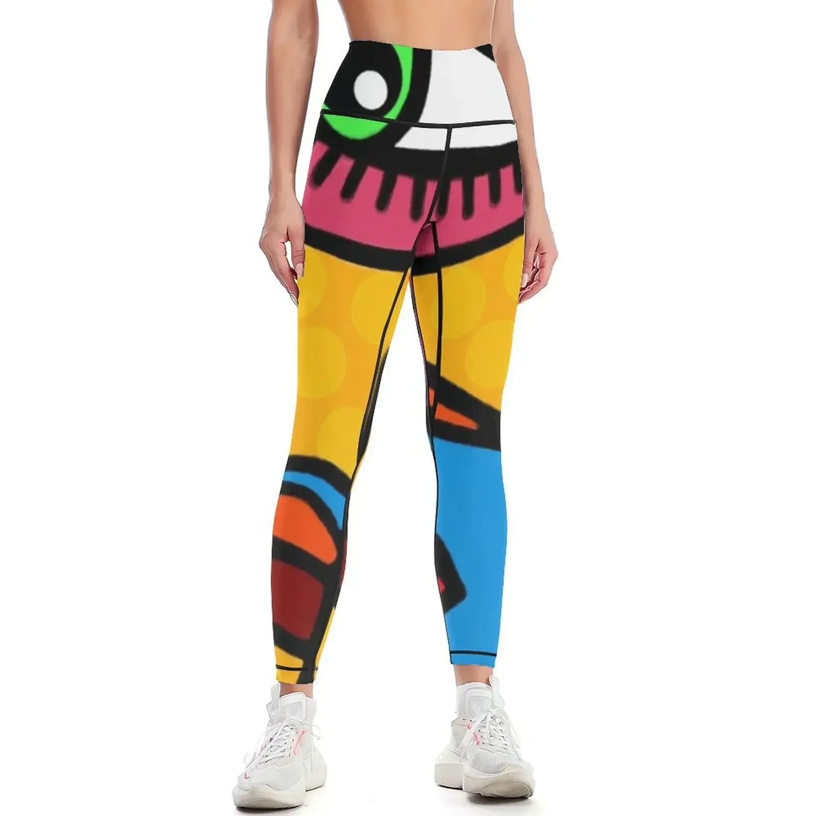 

Funky Abstract Face Leggings sport pants gym wear joggers for fitness set gym Womens Leggings