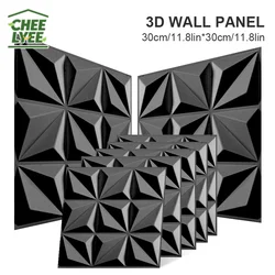 6/12Pcs 3D Wall Panels, Pvc Interior Wall Decor for 11.8