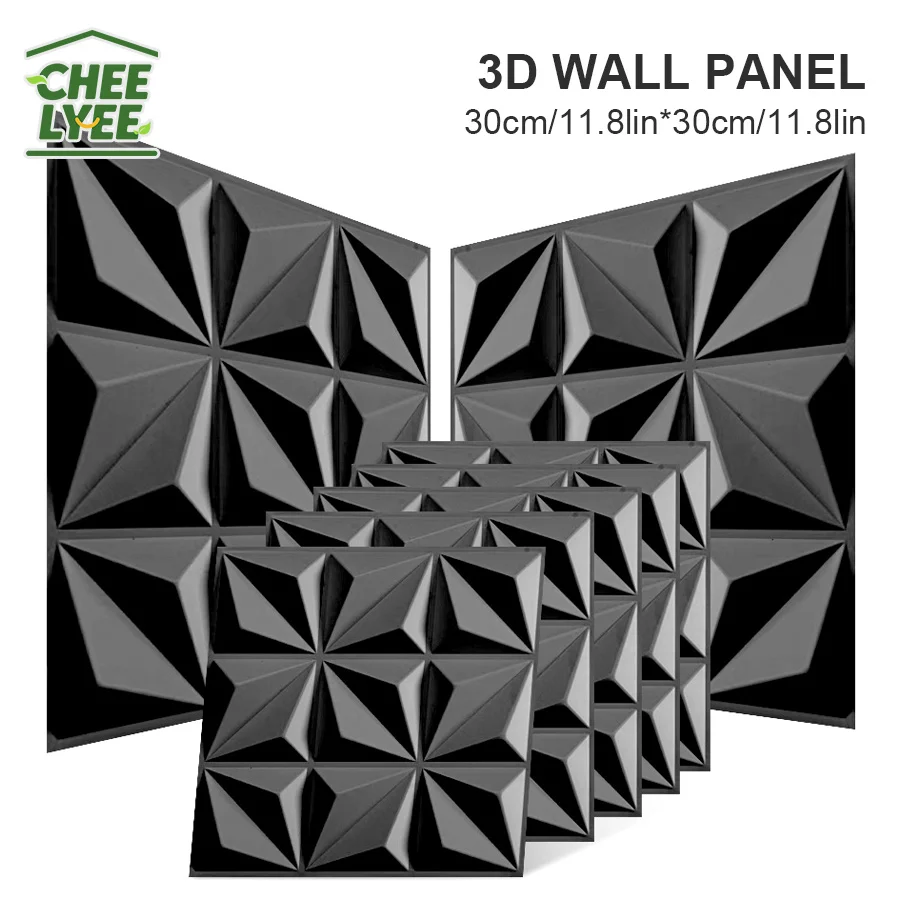 6/12Pcs 3D Wall Panels, Pvc Interior Wall Decor for 11.8