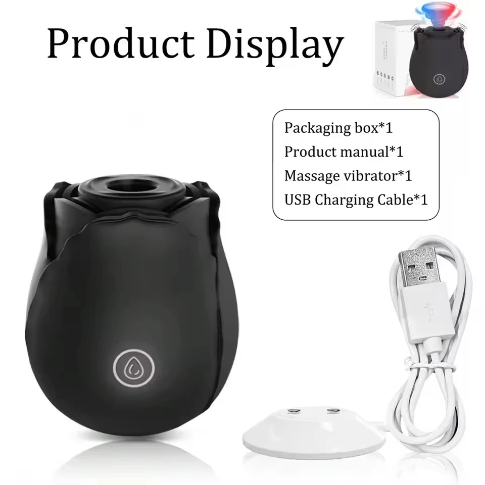 Powerful Clitoral Sucking Dildo Vibrator for Women Rose Clitoris Nipple Stimulator G Spot Vagina Massager Adult Sex Toys view 4