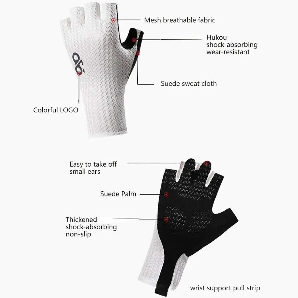 Letnie oddychające rękawice rowerowe, amortyzujące wstrząsy, odporne na zużycie rękawice na rower szosowy, antypoślizgowe rękawice motocyklowe, rękawice do sportów outdoorowych.