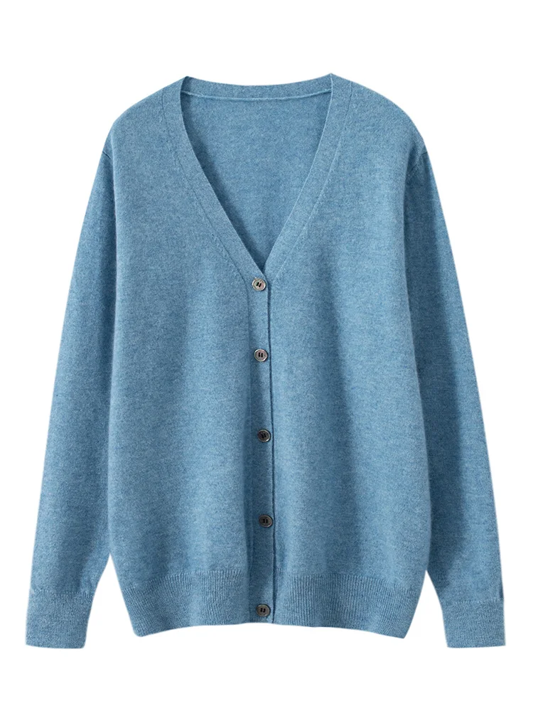 Nuovi Uomini Autunno Inverno Maglione di Cachemire Con Scollo A V Smart Casual Cardigan 100% Lana Merino Morbido Caldo Maglieria Stile di Base