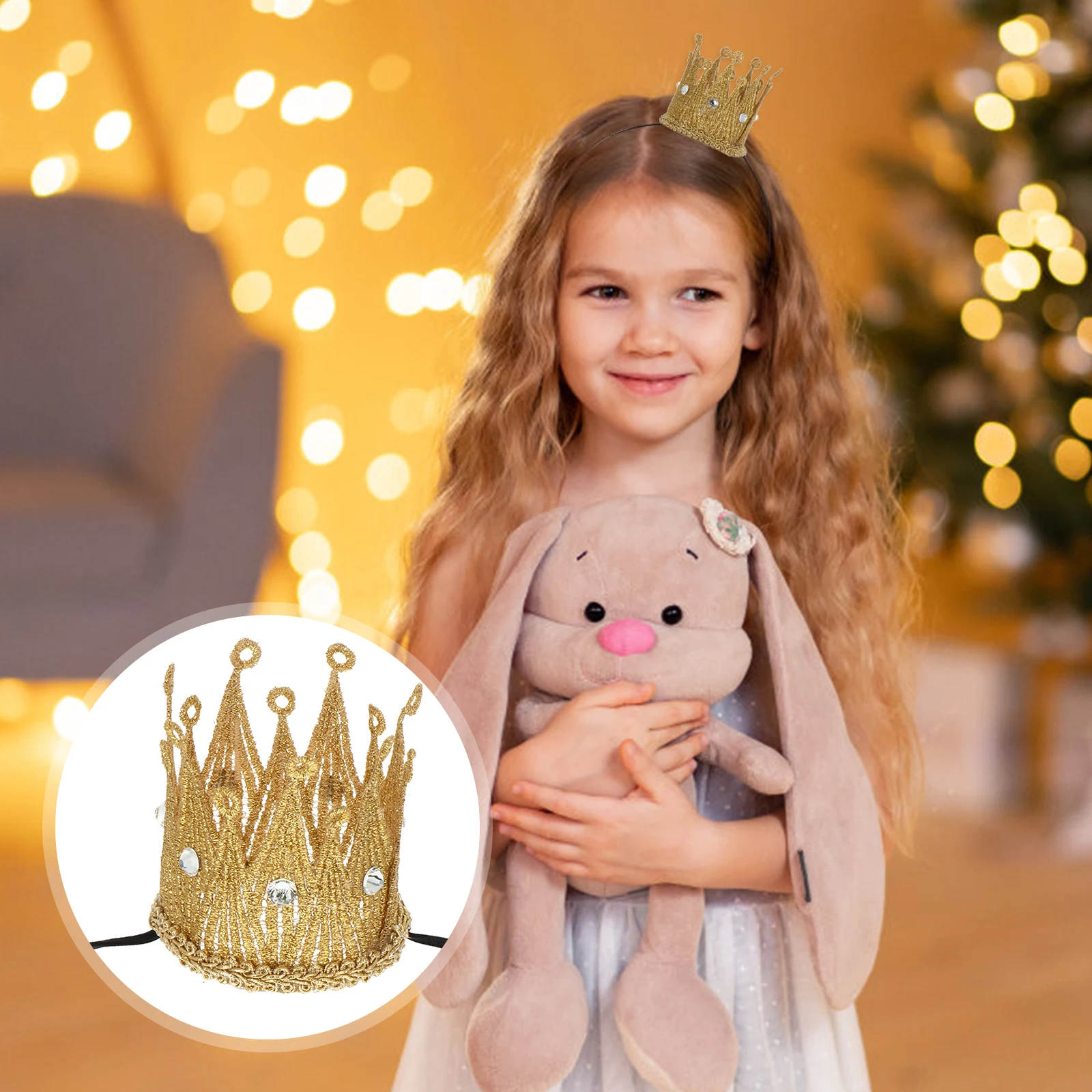 

Lace Crown Barrette Baby Girl Hair Accessories Girls Headbands Toddlers Fabric Hair Band Photo Prop Birthday Party