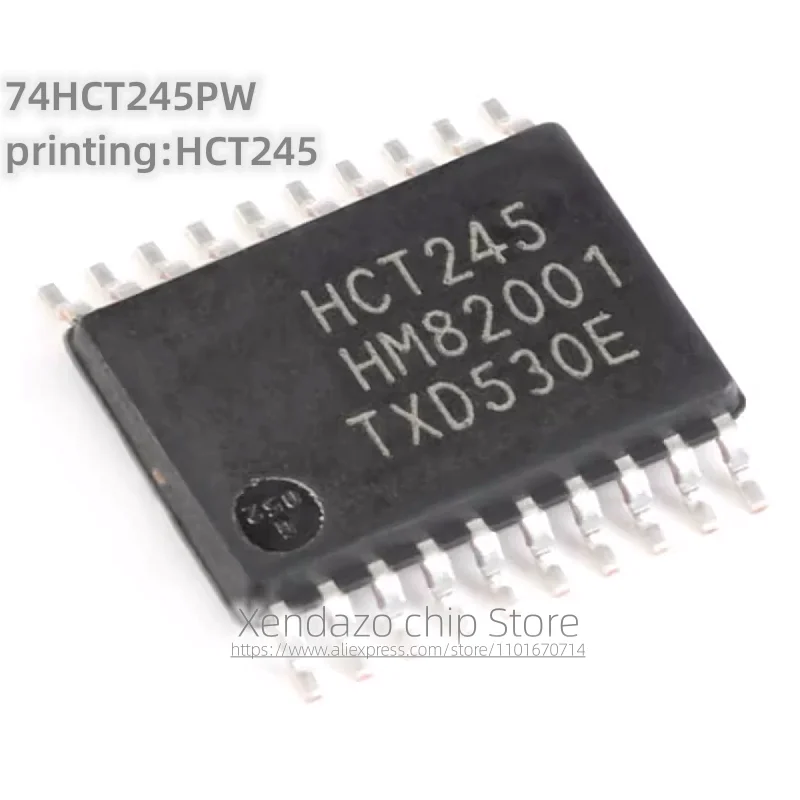 10pcs/lot 74HCT245PW printing HCT245 TSSOP-20 package Original genuine Tri state output eight bus transceiver chip