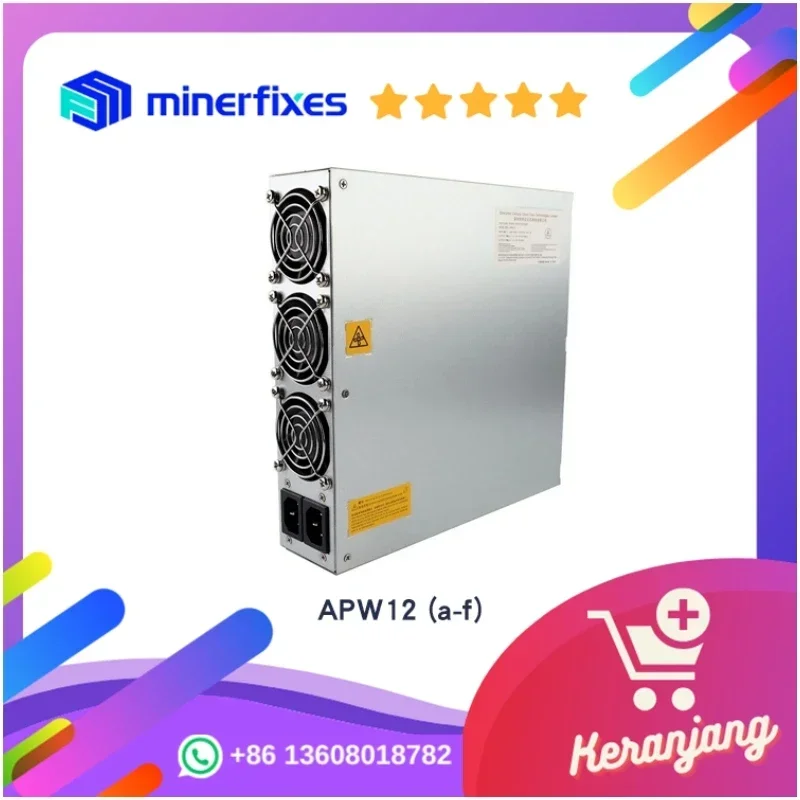 

Bitmain Antminer S19 PSU APW12 power supply for Asic miner S19 S19 Pro T19 L7 D7 E9pro S19xp S19jpro