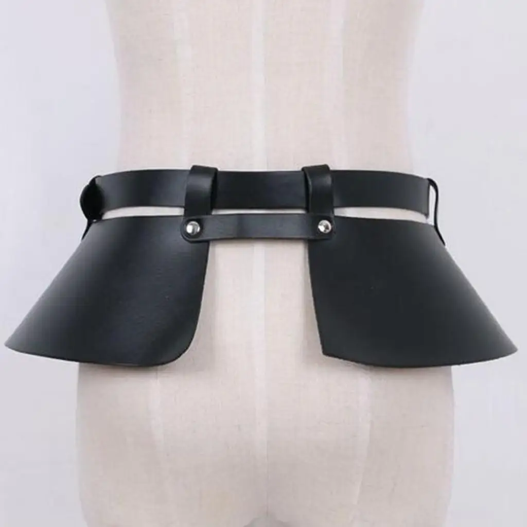 

Leather Adjustable Peplum Dress Waist Belt Skirts Waistband for Rave Outfits