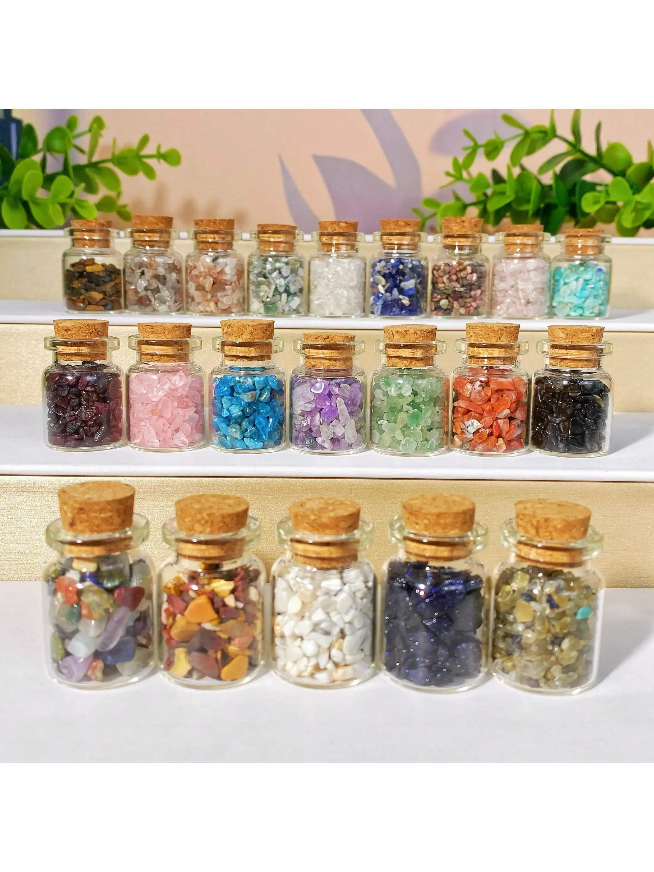 Random 1PC High Quality Natural Multi-Material Chips Bottle,Men/Women Gift,Scene Decoration,Crystal Ornaments,Table Decoration.