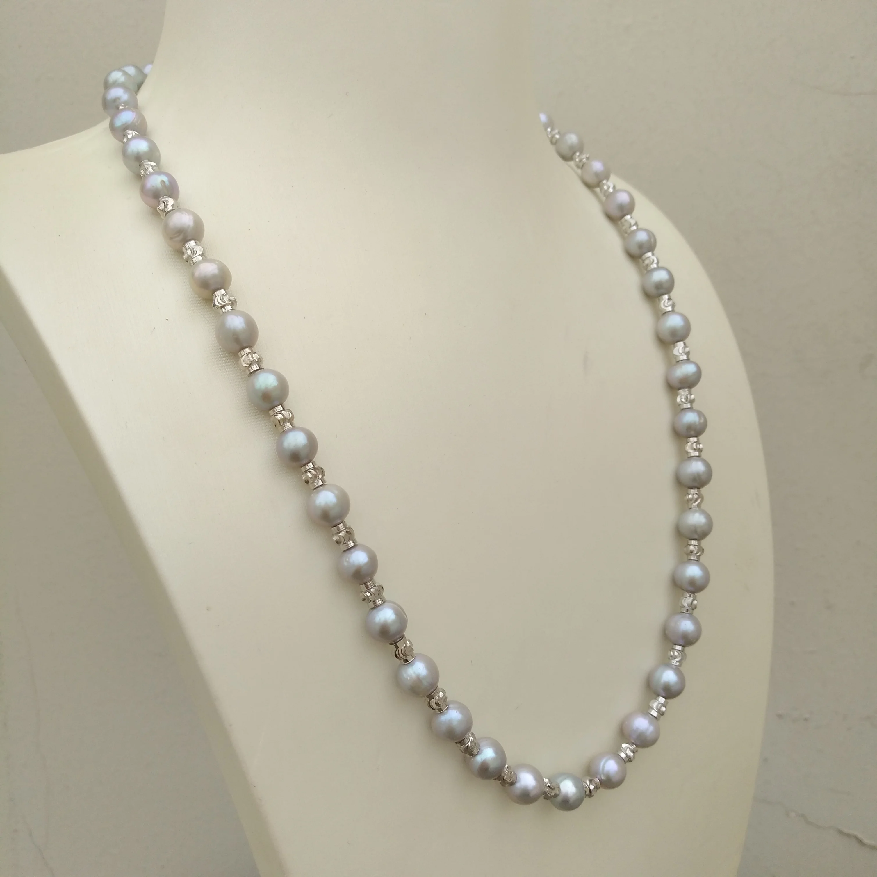 19in New Design Exceptional Natural South Sea Real Gray 6-7mm Pearl Necklace Prices and Best Service.