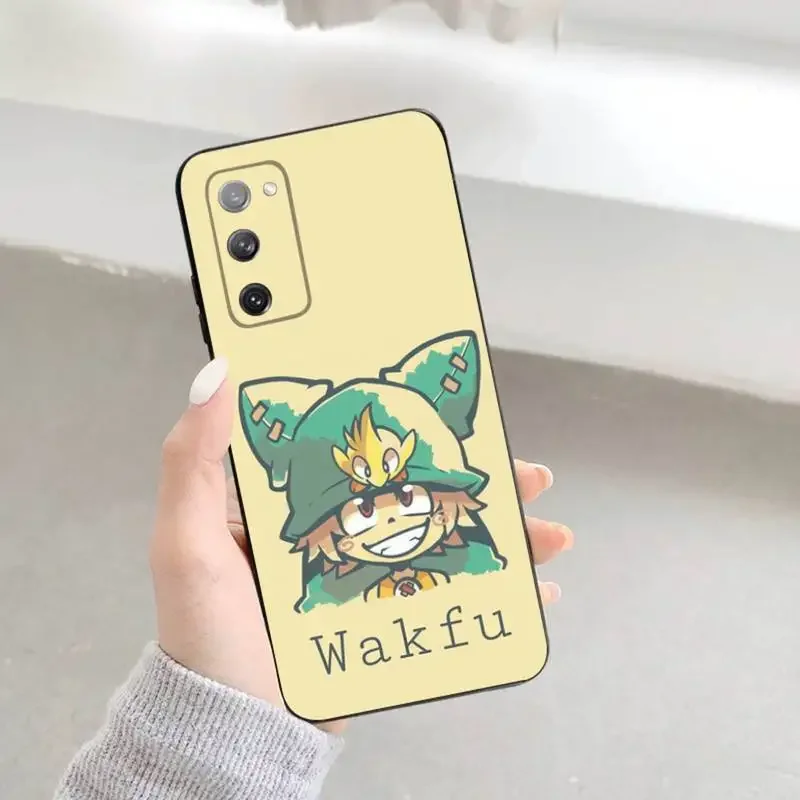 Game W-Wakfu Phone Case For Samsung S23,22,21FE 20,10lite 9,8,5plus 6,7edge Note20,20ultra Black Silicone