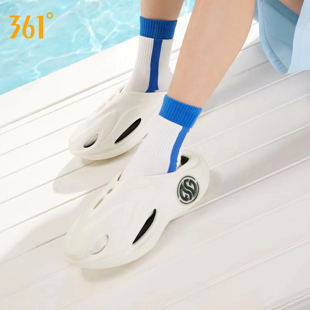 

Модные тапочки 361 Degrees AG Whale 2 для мужчин и женщин, противоскользящие, дезодорирующие, мягкие, удобные, с толстой подошвой, 672421103