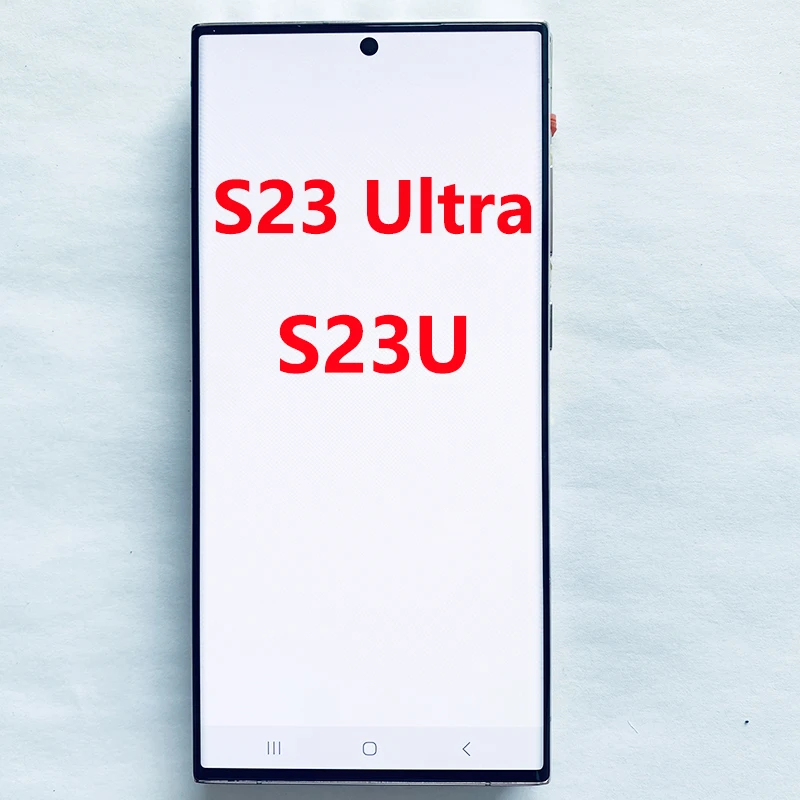 

SUPER AMOLED 85% новая стеклянная рамка работает хорошо для Samsung S23 Ultra 5G G918U G918W ЖК-дисплей с сенсорным экраном в сборе с точкой