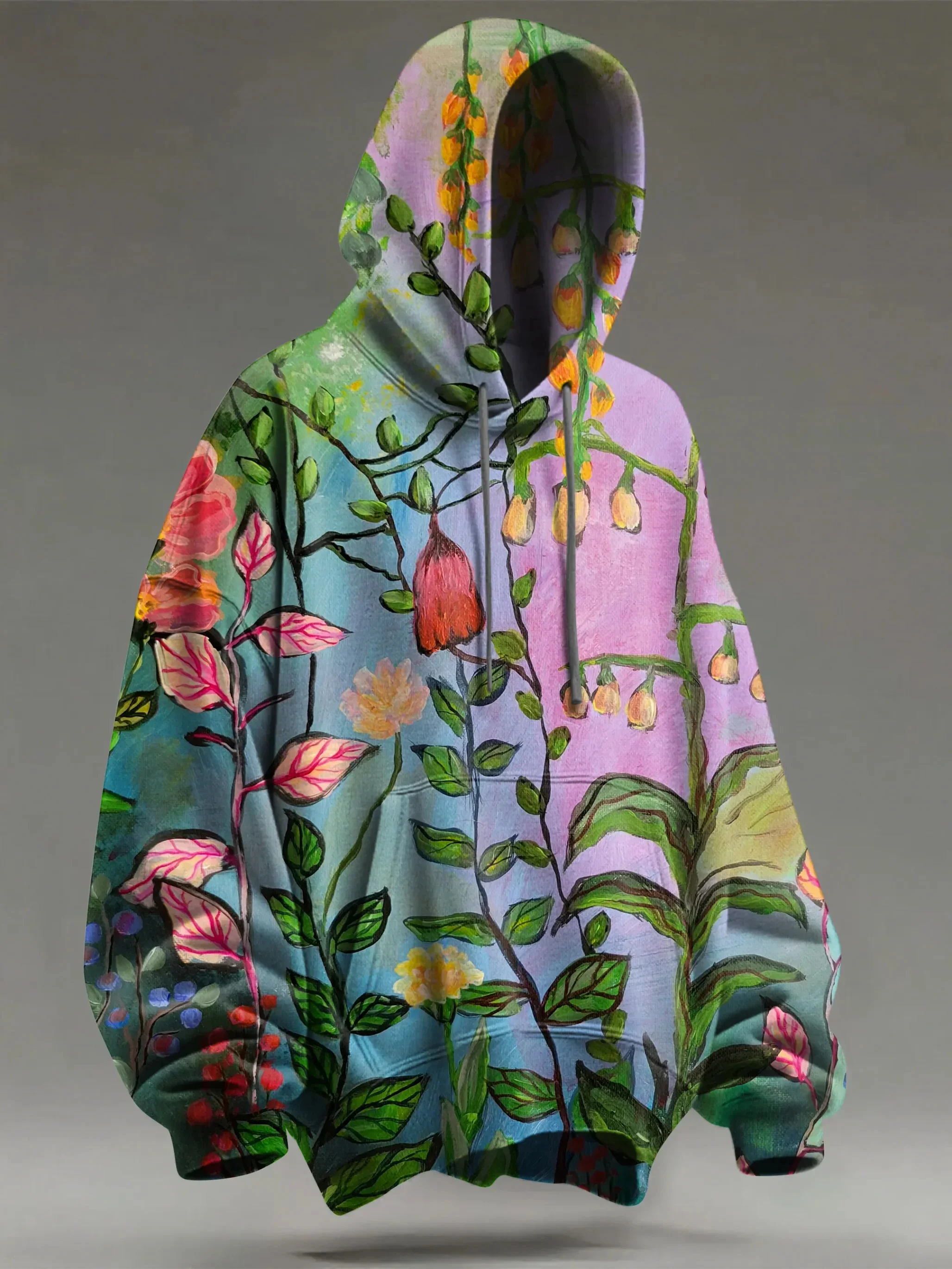 

Retro Multicolor Flowers Art Print 3D Casual Hoodie Sweatshirt for Women And Men