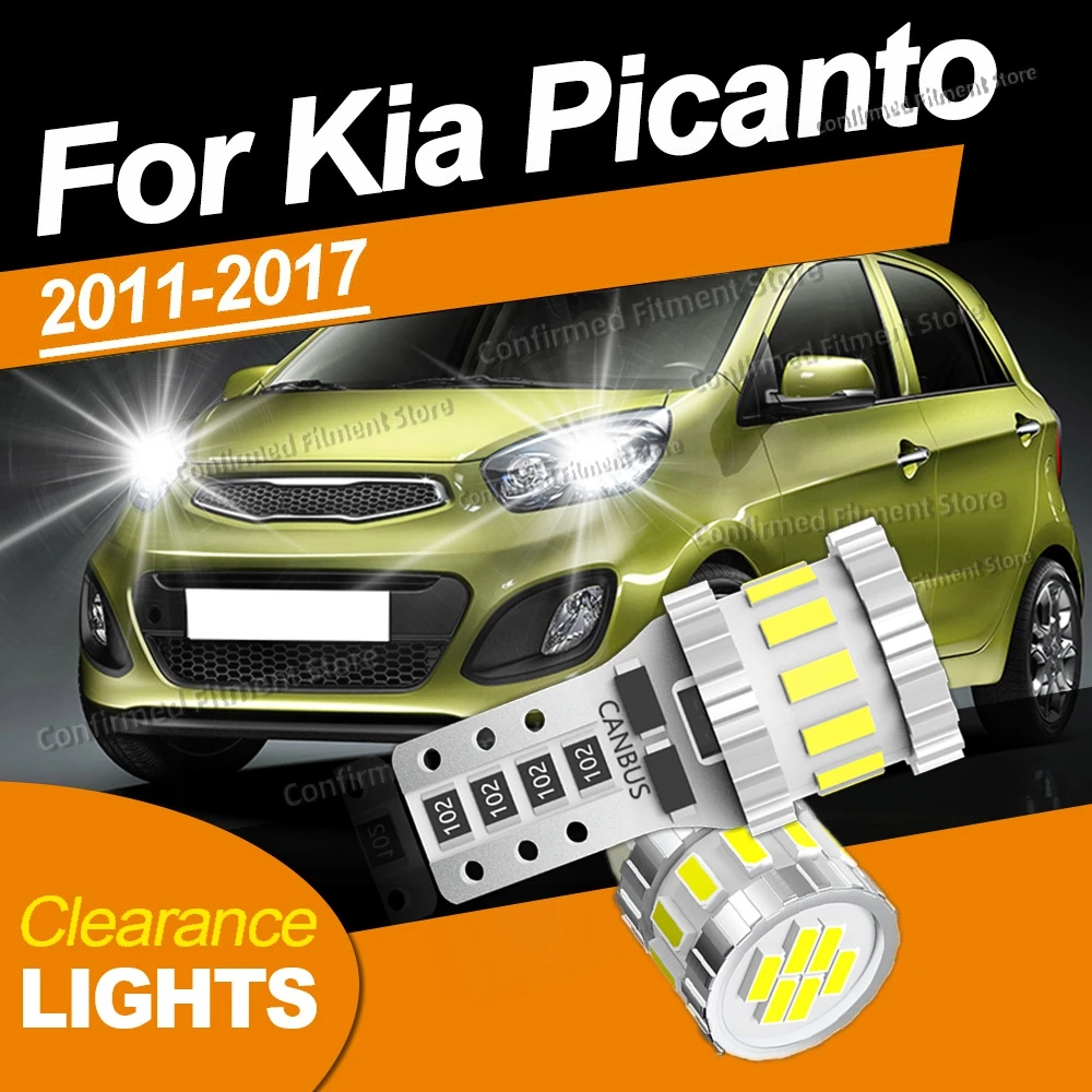 

Для Kia Picanto 2011 2012 2013 2014 2015 2016 2017 2 шт. Автомобильный светодиодный габаритный фонарь T10 Canbus LED Highlight IP68 Водонепроницаемый