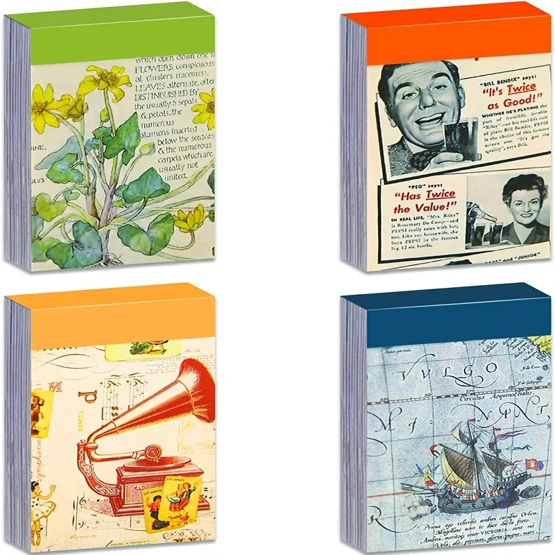 Vintage Washi Stickers Set, Aesthetic Sticker Book for Journaling, Floral Paper Sticker Kit for Sc, 200 Sheets