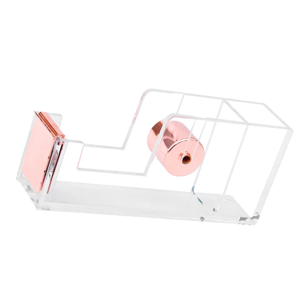 الاكريليك الشفاف الشريط القاطع موزع الشريط المحمولة للاستخدام المكتبي سطح المكتب لزجة أداة لاصق حامل