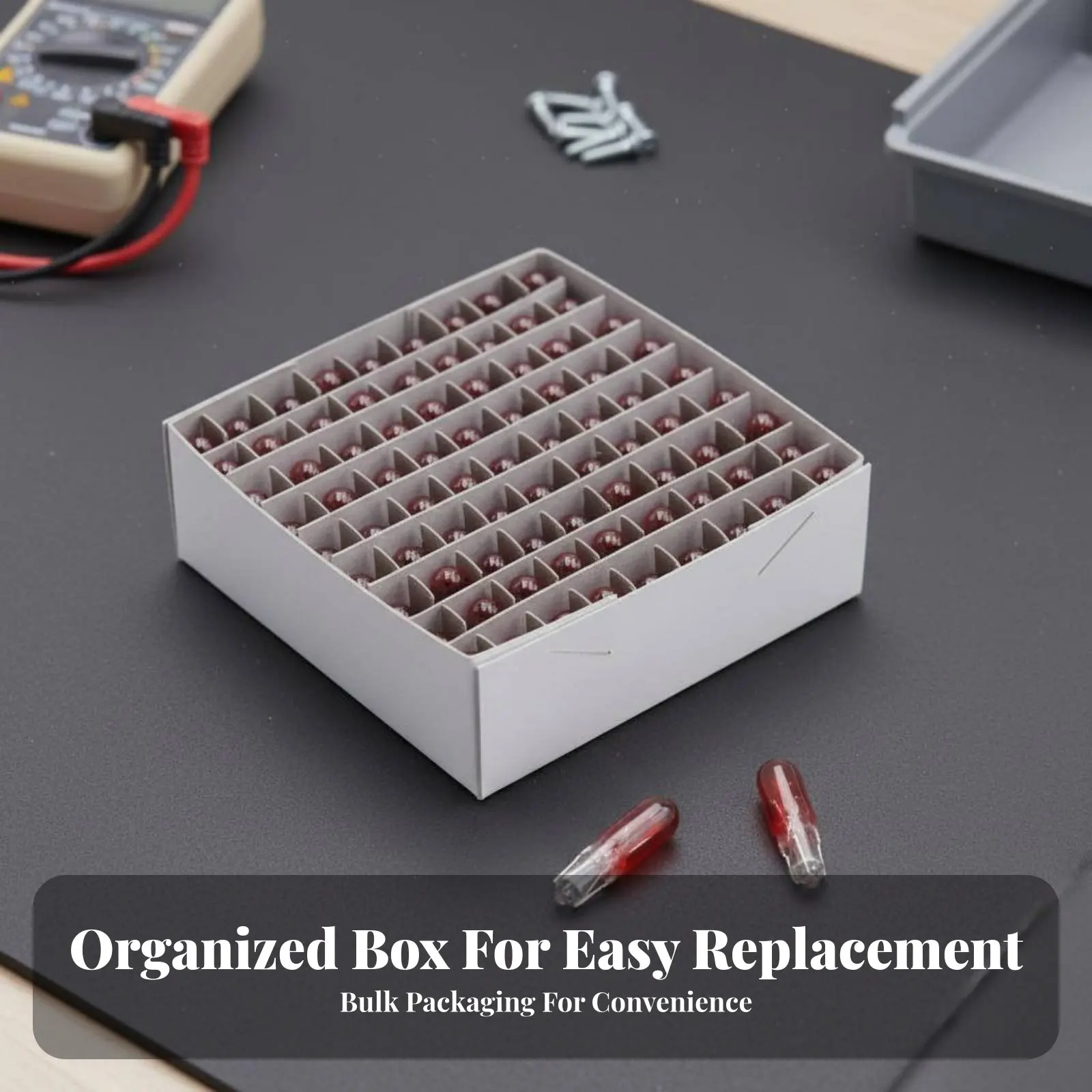 

100 Pieces T5 Tapered Bulb 1.2W Low Power Consumption Instrument Panel Bulb Instrument Cluster Lamp Easy Installation