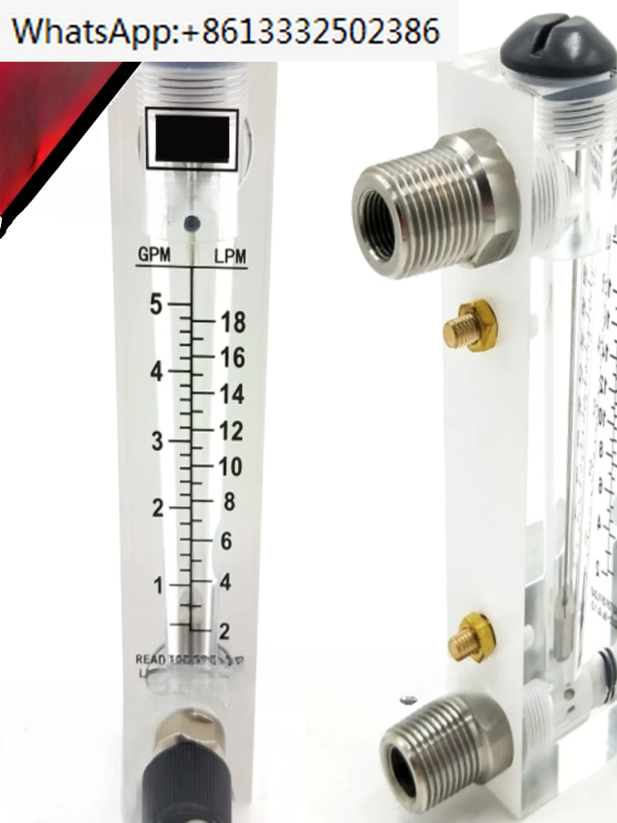 

Stainless steel connector flowmeter, panel flowmeter, float flowmeter, rotameter, gas flow