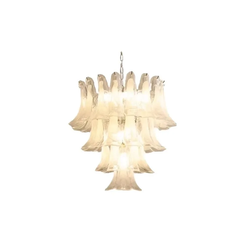 

Light luxury retro villa duplex stair chandelier