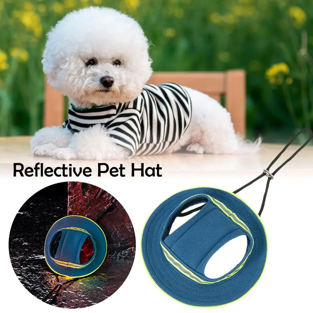 Sun Pet Hat Stylish Functional Pet Hats for Outdoor Adventures Reflective Sunscreen Options for Small to for Dogs