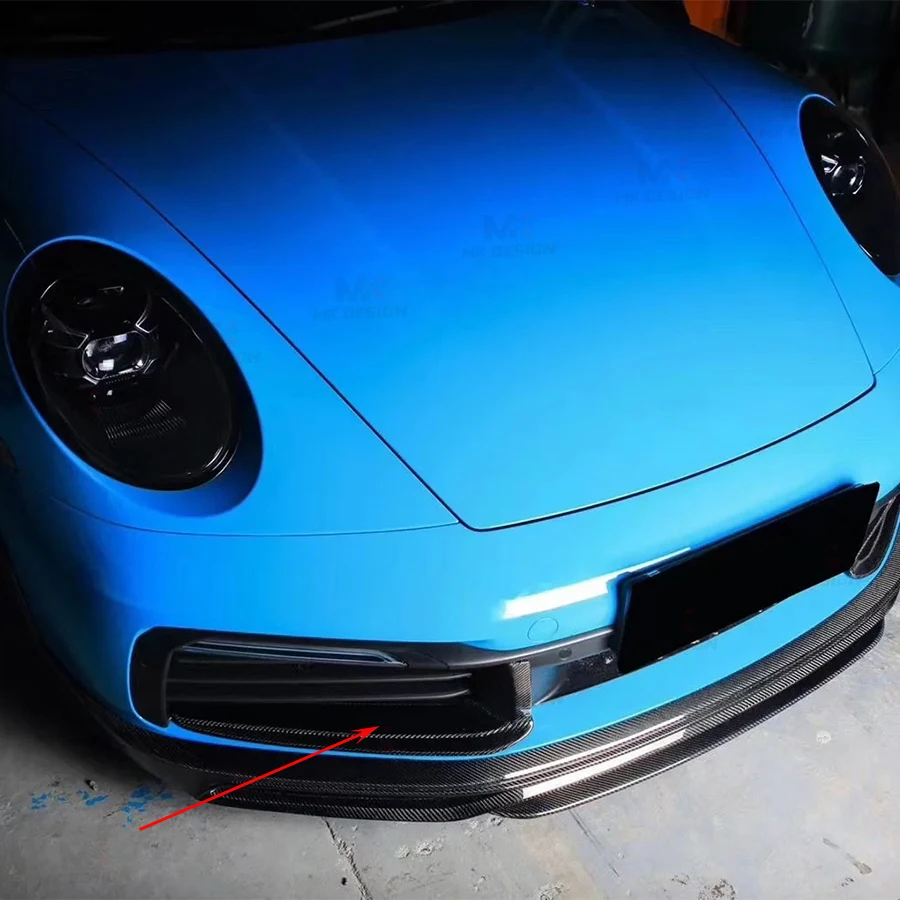 Carbon Fiber Front Bumper Splitters for Porsche 911 992 2019-2022 Front Bumper Canards Flaps Trim Car Accessories view 5