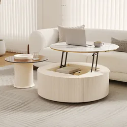 Modern Nightstands Coffee Table Round Accent Folding Center Desk Table Dressing Luxury Juegos De Comedor Replica Furniture