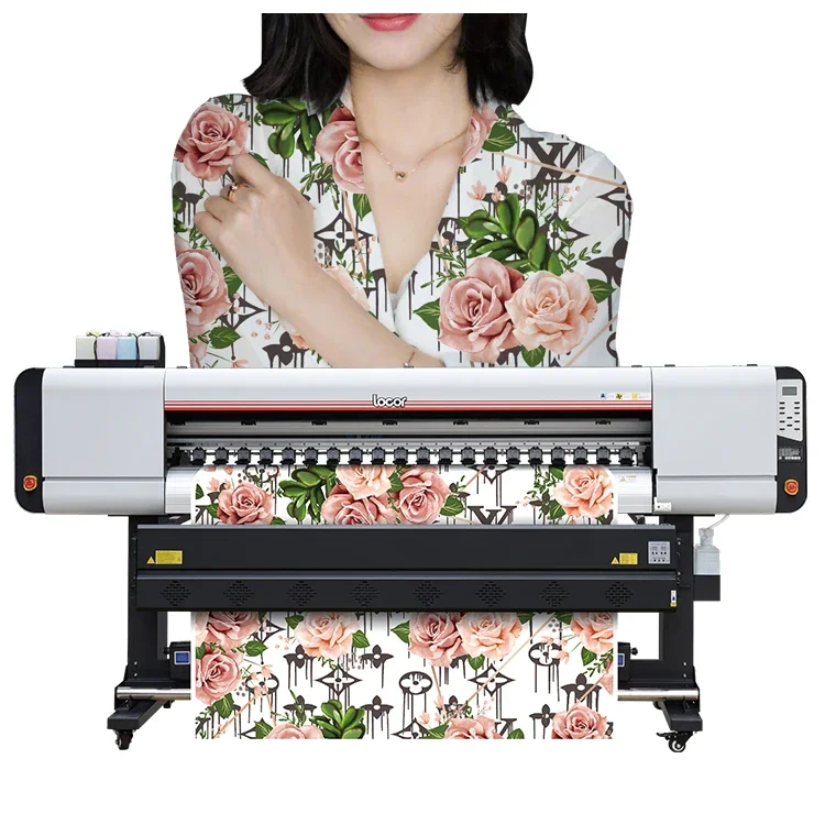 Locor 1.8m fast speed 3 - 8 heads sublimation printer digital large format textile printing machine i3200 heads