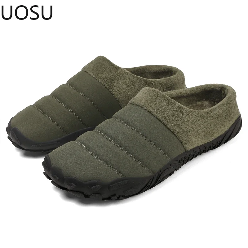 Man Cotton Slippers Trendy All-match Men's Slipper Comfortable Home Cotton Shoes Warm Plush Personality UOSU New Style Hot Sale