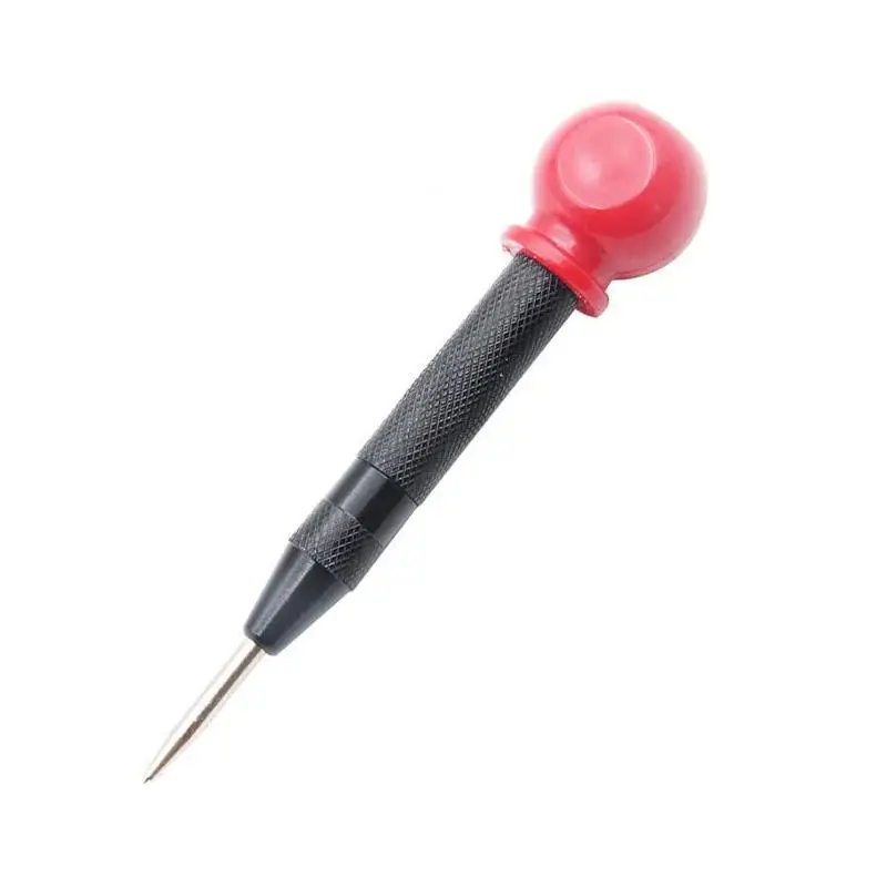 Spring Loaded Automatic Center Pin Punch Tool for Marking Starting Holes in Wood, Dent Marker Press for Woodwork with Drill Bit