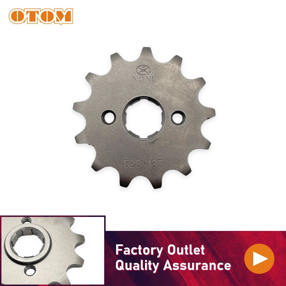 OTOM PR250 PR300 piñón delantero del motor para ZHONGSHEN ZS172FMM-5 ZS175FMN accesorios de Motocross piñones de transmisión de cadena 520-13T