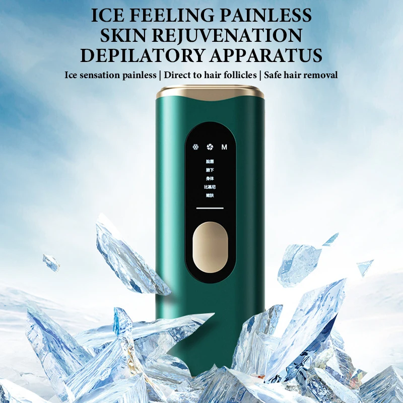 

Устройство для лазерной эпиляции с ледяным охлаждением, IPL-эпилятор 99999, вспышки, 5 уровней энергии, безболезненное средство для домашнего использования для женщин и мужчин