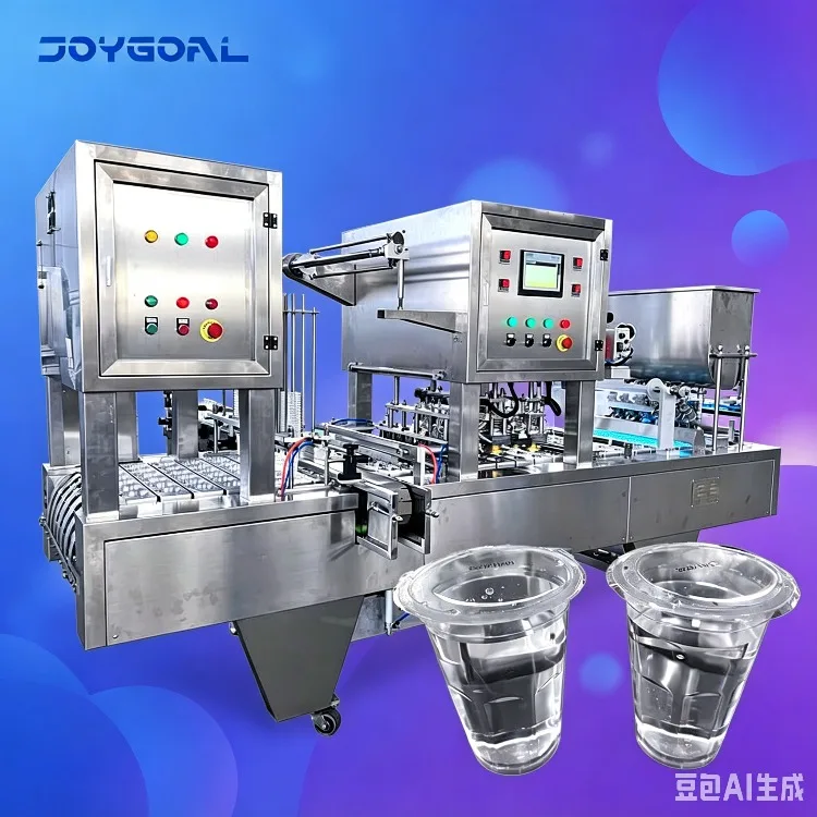 Milk Cup Filling Sealing Machine Suppliers , Liquid Plastic Cup Filling and Sealing Machine , Bubble Tea Filling Machine