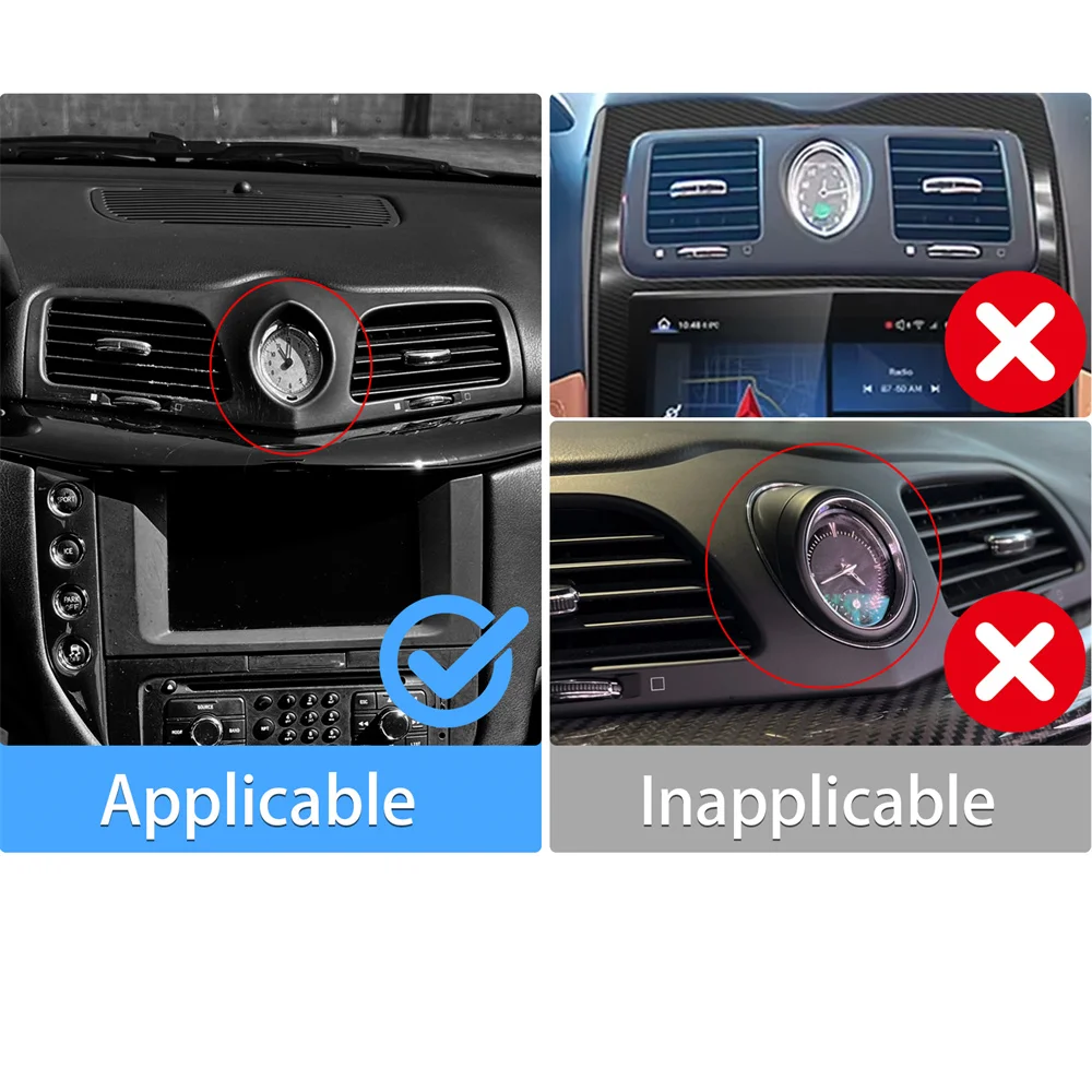 For Maserati GranTurismo 2007-2018 Carbon Fiber Center Console Clock Air Vent Panel Trim Cover Car Interior Accessories Stickers