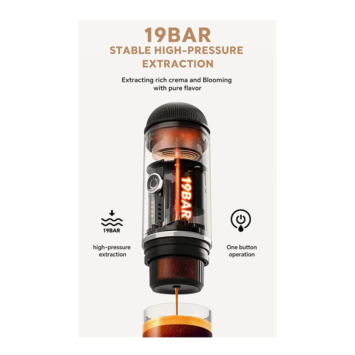 커피 머신 휴대용 이탈리아 에스프레소 머신 2-In-1 캡슐 파우더 고속 충전 전기