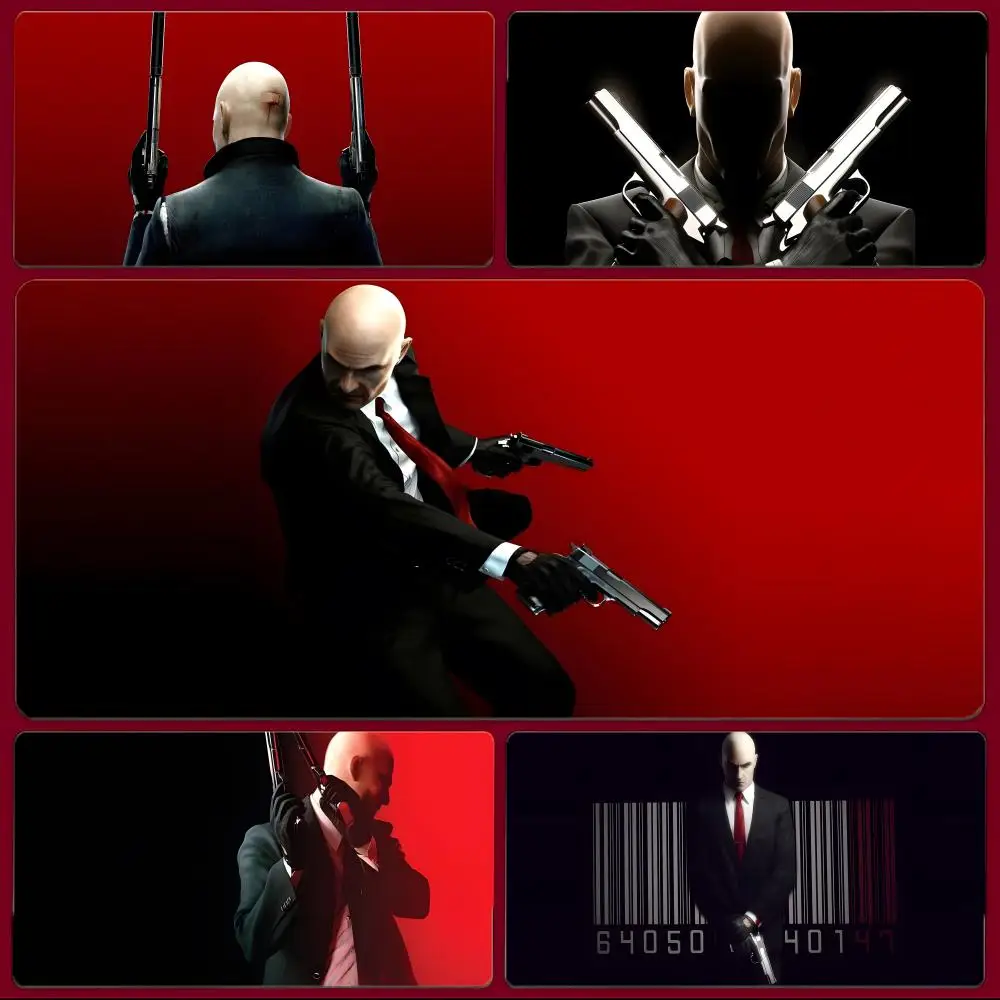 

Коврик для мыши Game Stealth H-Hitman, большой игровой коврик для мыши с прошитыми краями, утолщенный настольный коврик для ПК