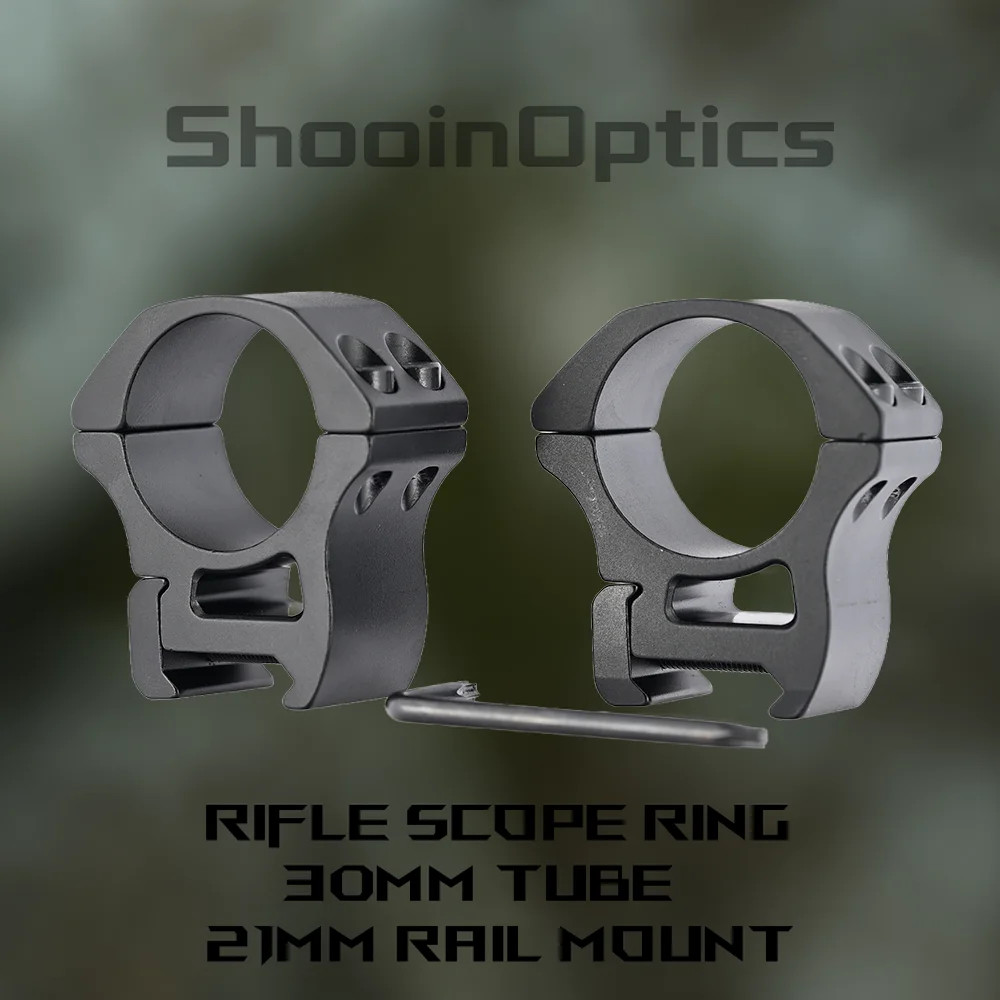 Shooin Optics 30mm Tube Scope Ring 21mm Picatinny Rail Mount M8745